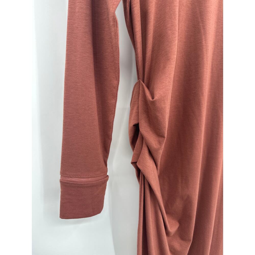 Athleta Industry Turtleneck Midi Dress in Havana Brown Size Large - Picture 4 of 8